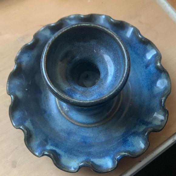 Pie Crust Pottery candle holder - Picture 1 of 3